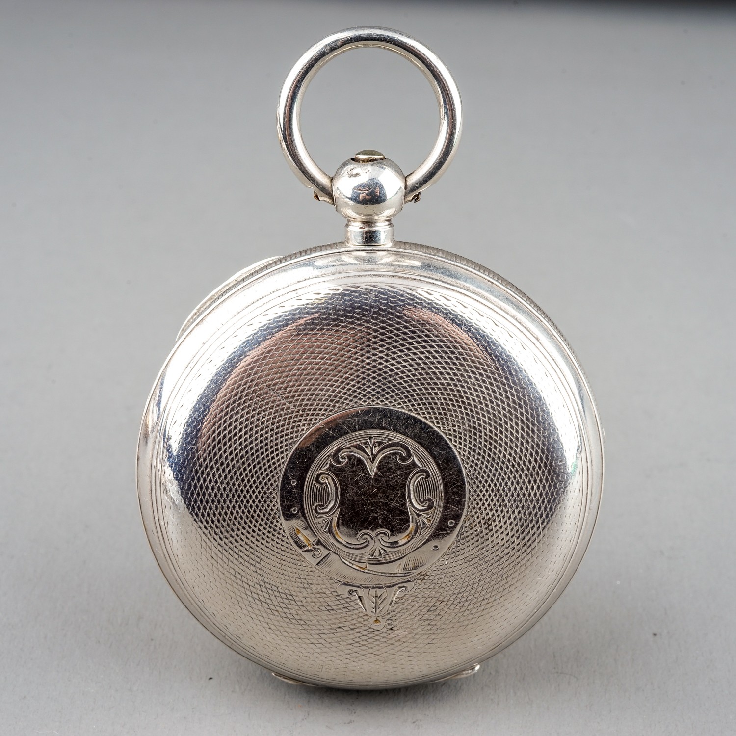 A Victorian silver open face pocket watch, 45mm white enamel dial with Roman numerals and subsidiary - Image 3 of 6