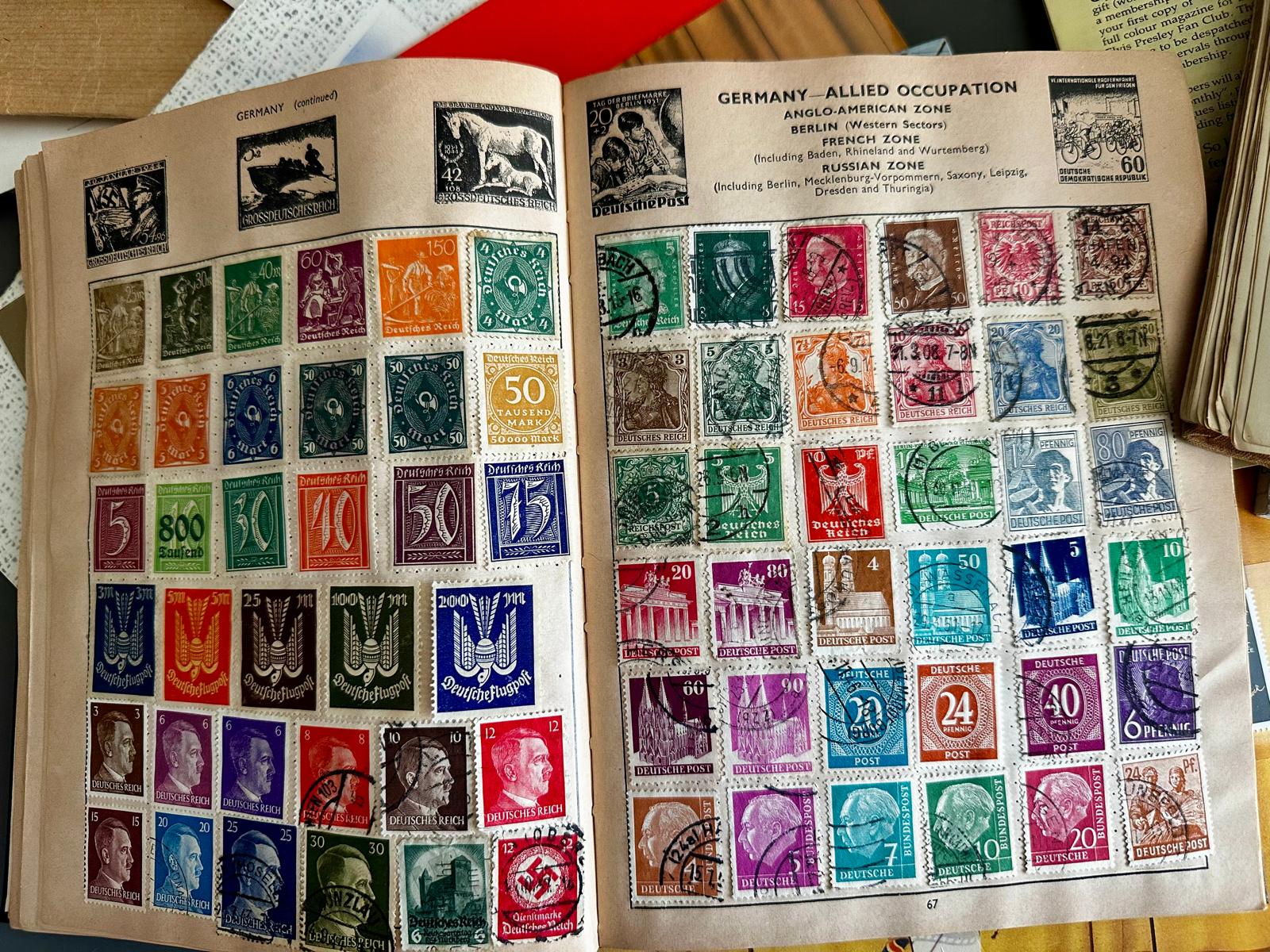 One box of assorted GB and World stamps, mainly 20th Century, including 2 albu7ms and - Image 3 of 4