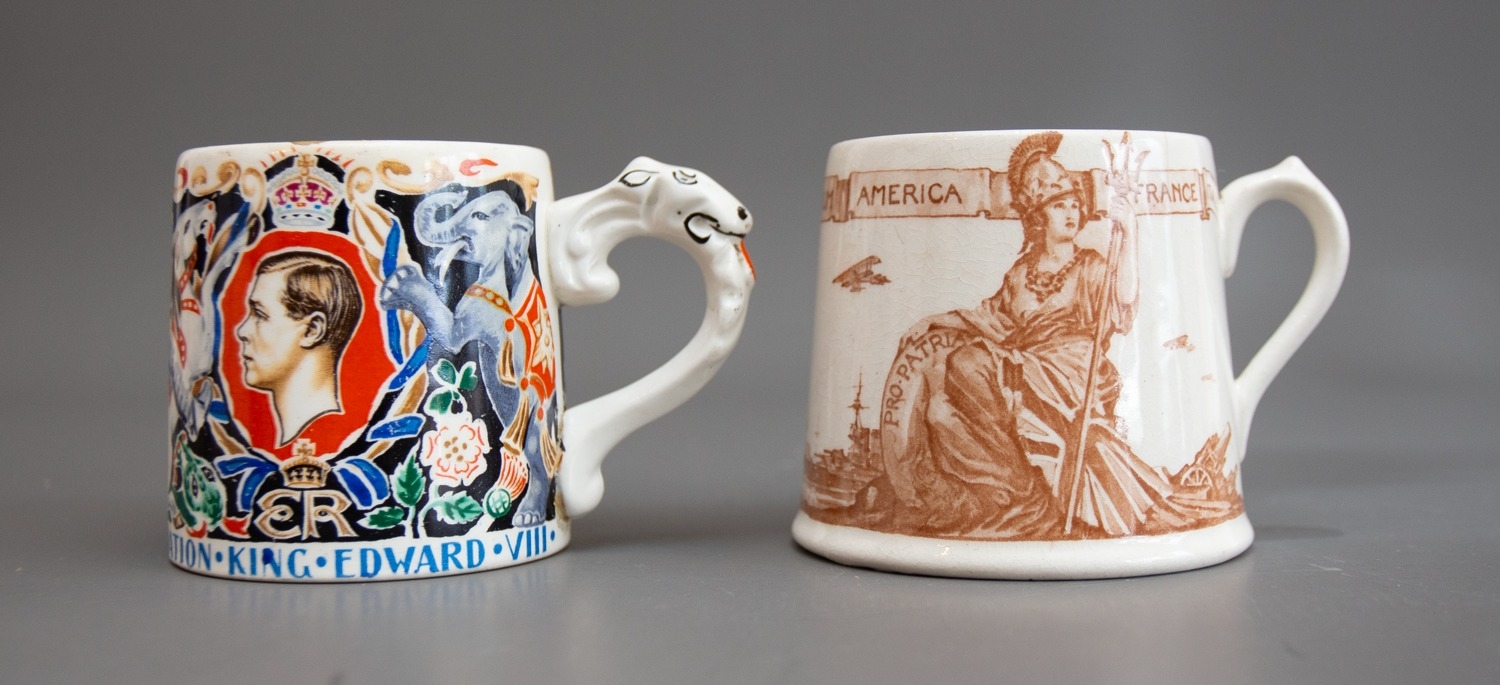 Dame Laura Knight D.B.E., R.A a Coronation King Edward VIII commemorative mug, stamped to