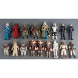 Star Wars 17x 1983 figures including Weequay, Bib Fortuna, Emperors Royal Guard, Luke Skywalker,