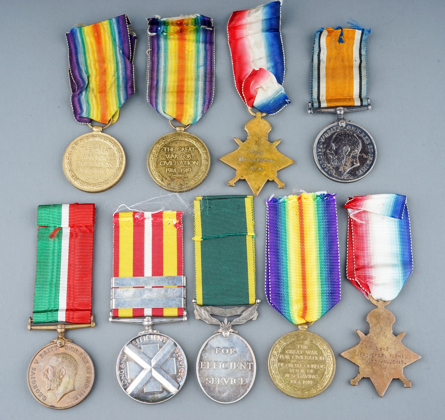 A collection of British Medals. Great War Pair - R-29124 A Cpl H H Simpkins K R Rif C. Condition - Image 12 of 12
