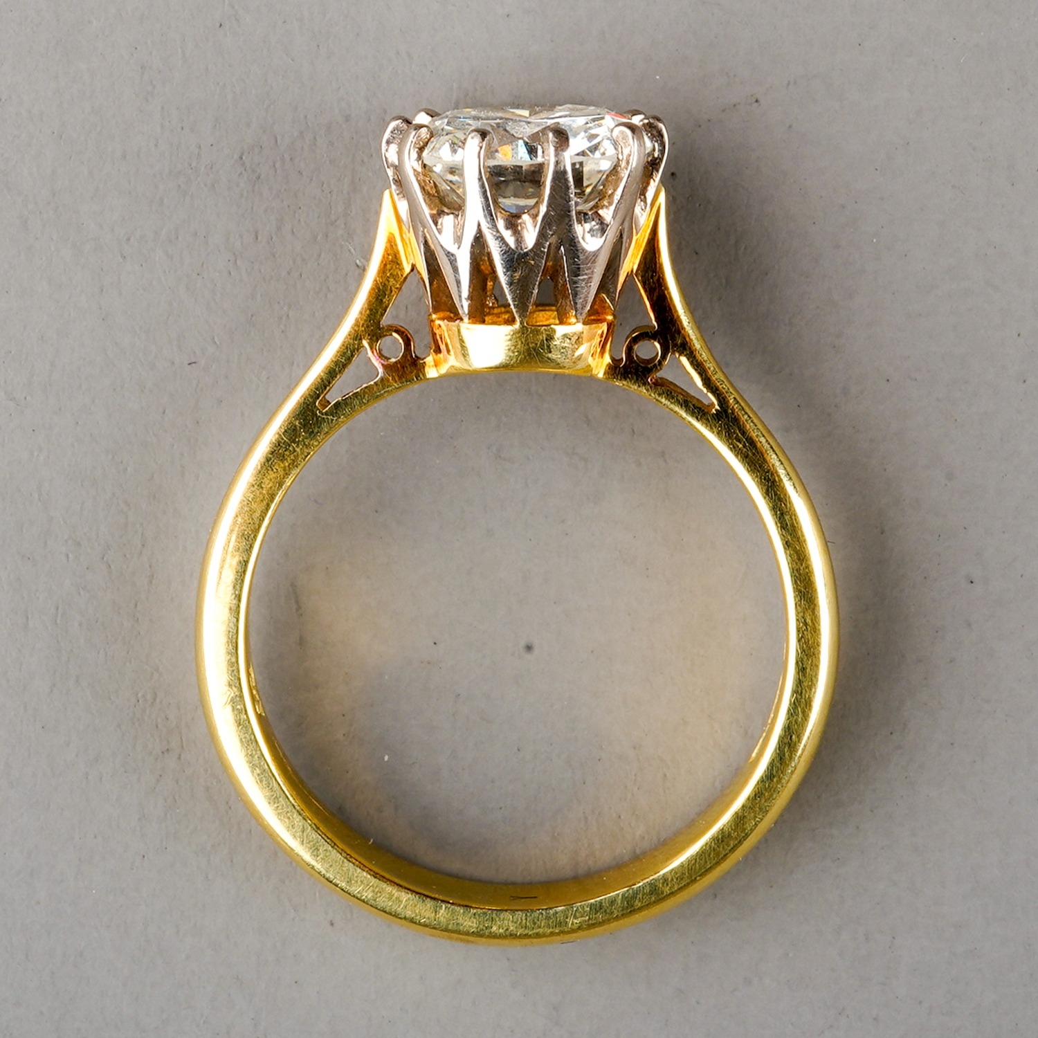 An 18ct yellow gold and diamond solitaire ring, the round brilliant-cut diamond approx 1.5cts, - Image 5 of 8