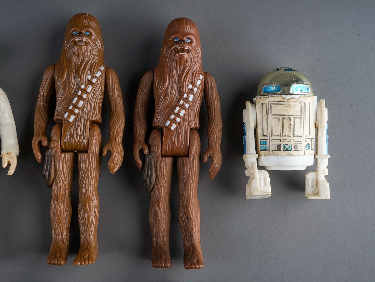 Star Wars 10x 1970's figures including R2-D2, R4-D4 Droid, Chewbacca, Stormtrooper, Luke - Image 6 of 7