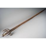 English Civil War mortuary sword circa 1645. Armoury markings to the blade. The hilt with