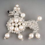 A Butler & Wilson Poodle brooch, approx 6cm wide
