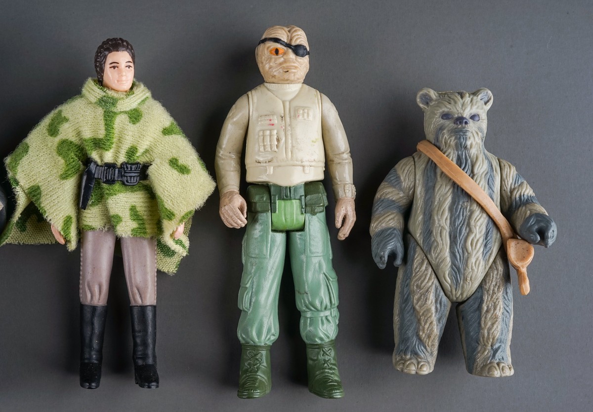 Star Wars 5x figures including Emperor Palpatine, Prune Face, Ewoks, Princess Leia (Endor) - - Image 3 of 4