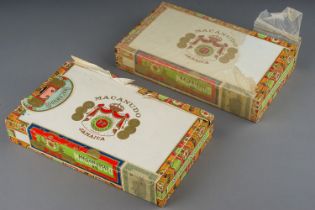 A sealed box of twenty-five (25) Macanudo Corona, CLARO, hand Made in Jamaica, stamped to reverse