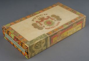 A sealed box of twenty-five Punch Manuel Lopez Petit Corona handmade Cuban cigars, dated December
