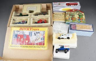 Collection of vintage toys to include Dinky Octopus tanker, tonka planes, Dinky signals ect (1 box)