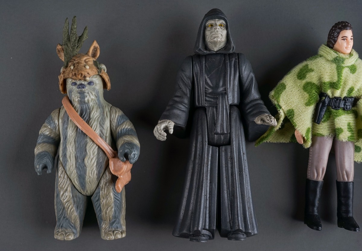Star Wars 5x figures including Emperor Palpatine, Prune Face, Ewoks, Princess Leia (Endor) - - Image 2 of 4