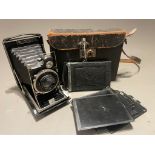 An early 20th Century folding camera produced by KW Kamera Werkstatten Guthe & Thorsch of Dresden,