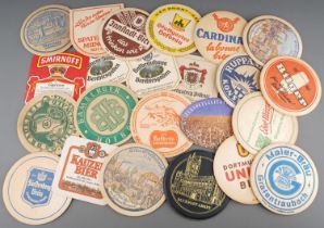 An extensive collection of vintage mainly German beer mats (1 box)