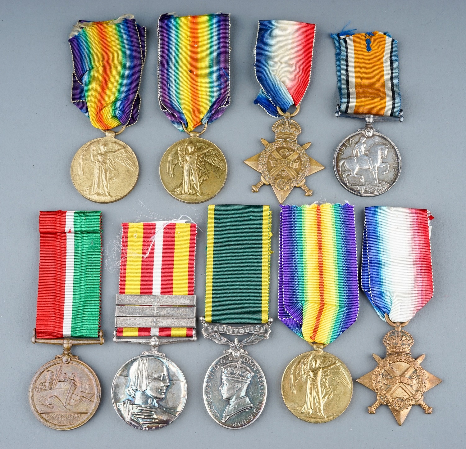 A collection of British Medals. Great War Pair - R-29124 A Cpl H H Simpkins K R Rif C. Condition - Image 3 of 12
