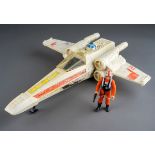 Star Wars X-Wing fighter including Luke Skywalker figure 1978 - Kenner