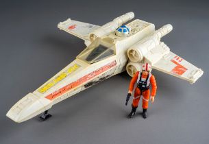 Star Wars X-Wing fighter including Luke Skywalker figure 1978 - Kenner