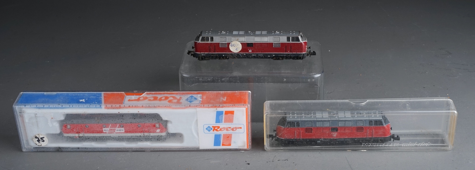 One tray of N gauge DB locos to include Marklin and Roco