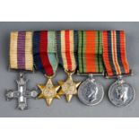 Miniature set of WW2 medals including Military Cross 1935/45 Star, France & Germany star, Defence