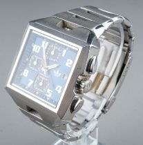 A gentleman's Adidas Chronograph stainless steel wristwatch, square dial with subsidiary dials and