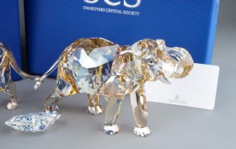 A Swarovski Crystal Society 2013 annual edition tinted crystal Cinta Elephant, boxed with