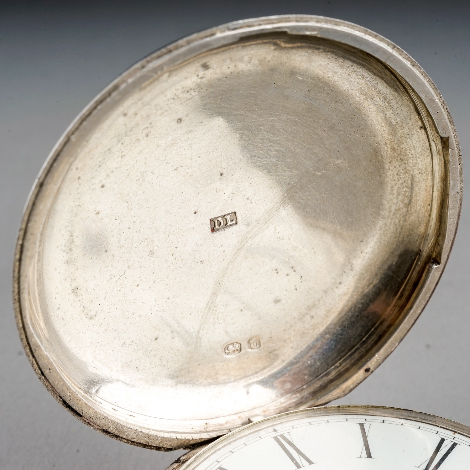 A Victorian silver hunter pocket watch, 40mm white enamel dial with Roman numerals, case 51mm, - Image 2 of 6