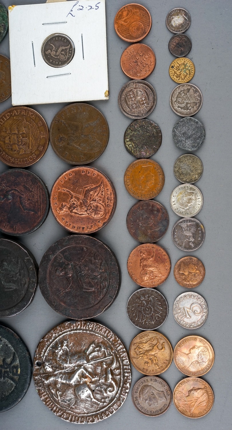 Early 20th Century Revenue George VI stamps and other with various coins, Georgian tokens etc (1 - Image 3 of 5