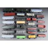 One tray of Fleischmann, Liliput etc Continental outline coaches and wagons