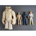 Star Wars 4x figures including Wampa, Bespin Guard, LOM, Cloud Car Pilot- Kenner 1981