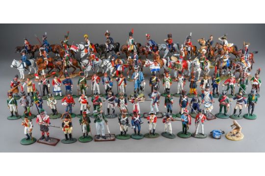 A collection of Del Prado painted metal soldiers 1810 to 1815 campaign soldiers and cavalrymen, - Image 1 of 13