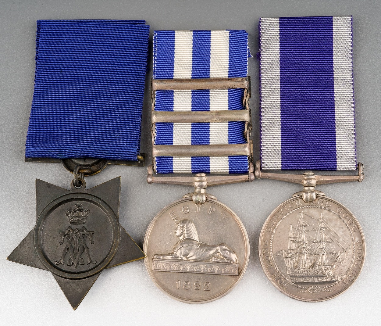 Victorian Royal Marines Medal Group to Private George Skinner comprising of: Navy Long Service and - Image 2 of 2