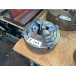 Lathe Chuck, 8" Diameter, 4-Jaw