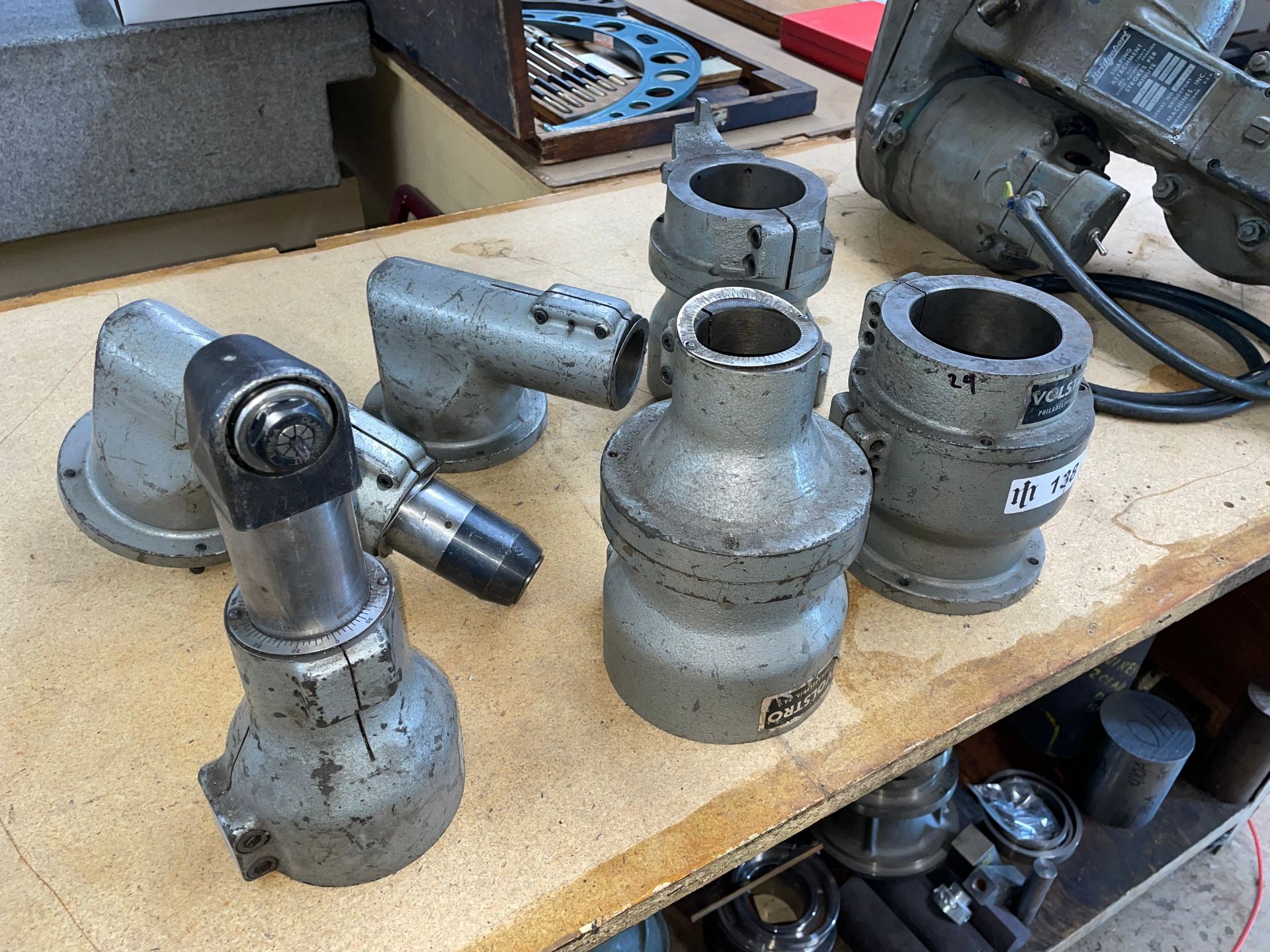 Lot with Various Volstro Right Angle and Milling Head Attachments