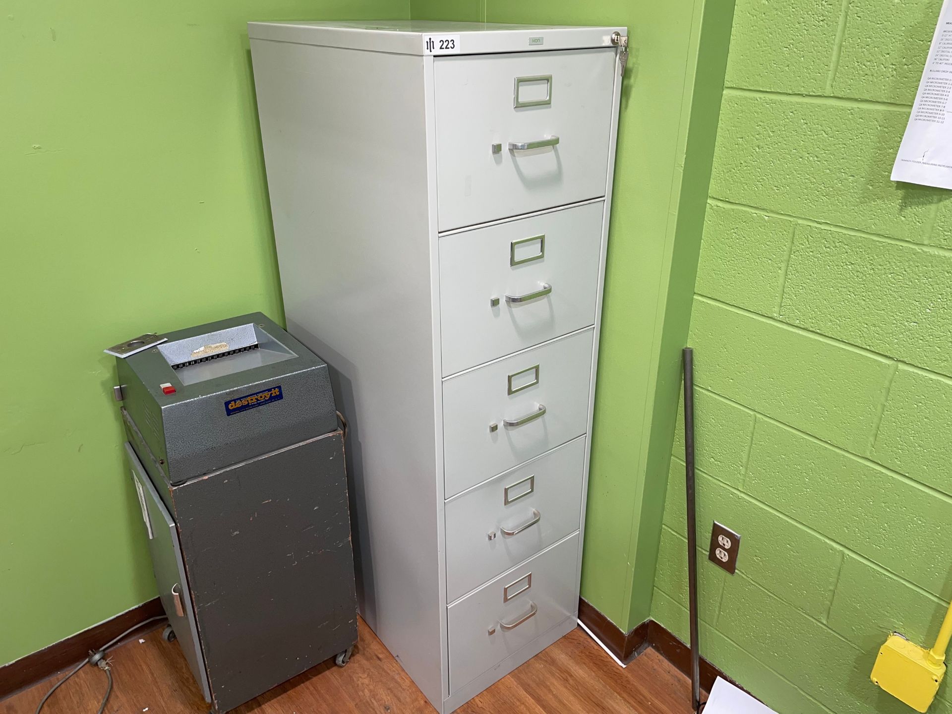 Lot with (2) Hon 5-Drawer Filing Cabinets