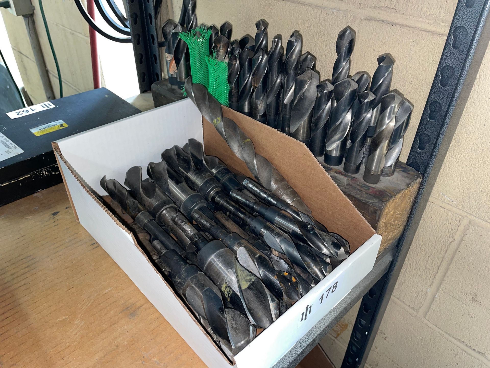 Lot with Various Drill Bits including Wood Holder