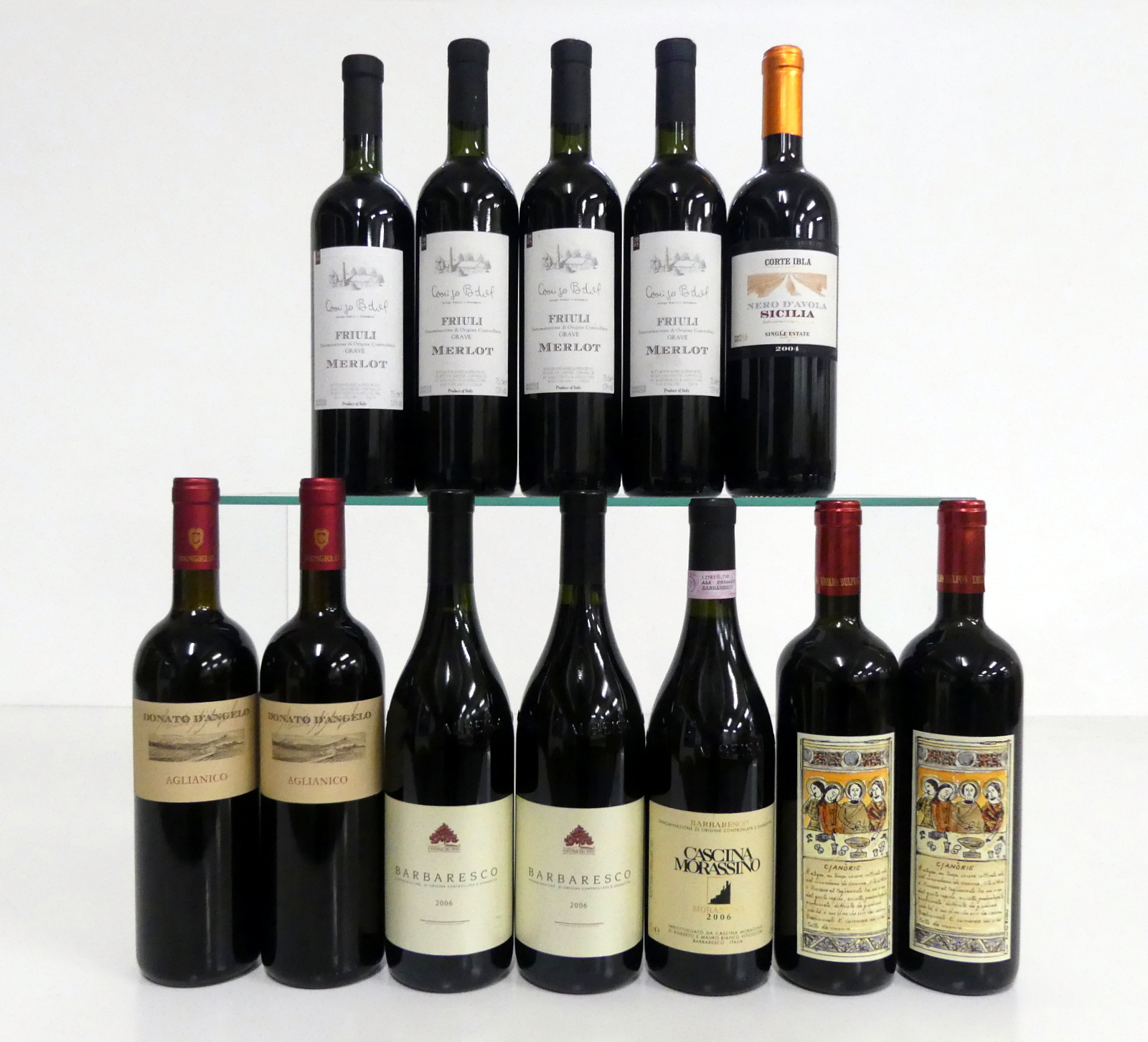 1 bt Arrigo Bidoli Fruili Grave Merlot 2004 vts 3 bts Arrigo Bidoli Fruili Grave Merlot 2005 i.n,