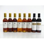 6 hf bottles Ch. Liot Sauternes 2001 i.n 2 hf bottles Sauternes 2004 Tesco (Yvon Mau) Above 8 half