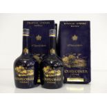 2 70-cl bts Courvoisier Ch. Limoges Extra Fine Champagne Cognac Bernardaud Limoges Porcelain