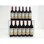 12 bts Ch. Rauzan-Gassies 1988 Margaux, 2me Cru Classé 3 hf/i.n, 5 i.n, 3 vts, 1 ts, foils vsl