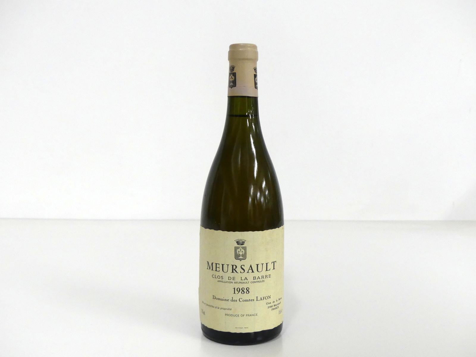 1 bt Meursault Clos de La Barre 1988 Dom des Comtes Lafon vts, aged label