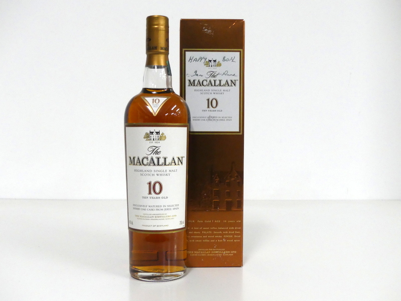 1 70-cl bt Macallan 10YO Single Highland Malt Scotch Whisky matured in Sherry Oak Casks 40%