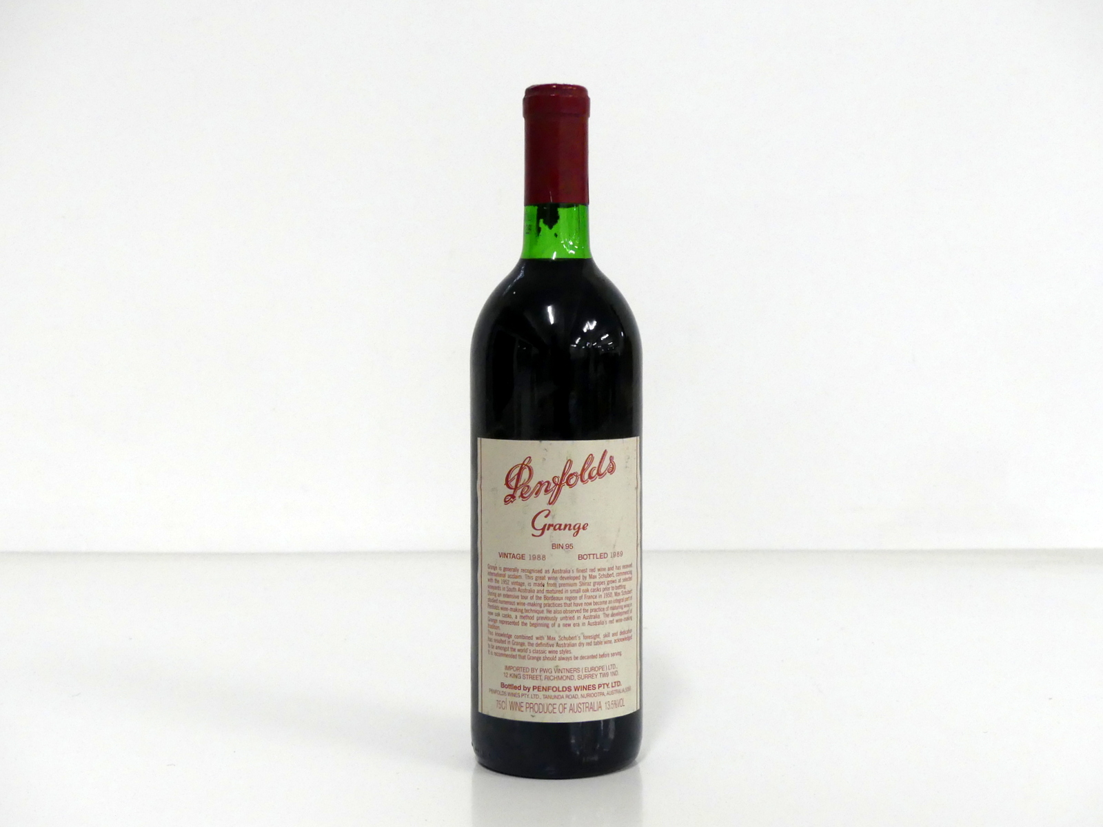 1 bt Penfolds Grange Bin 95 1988 vts, vsl bs