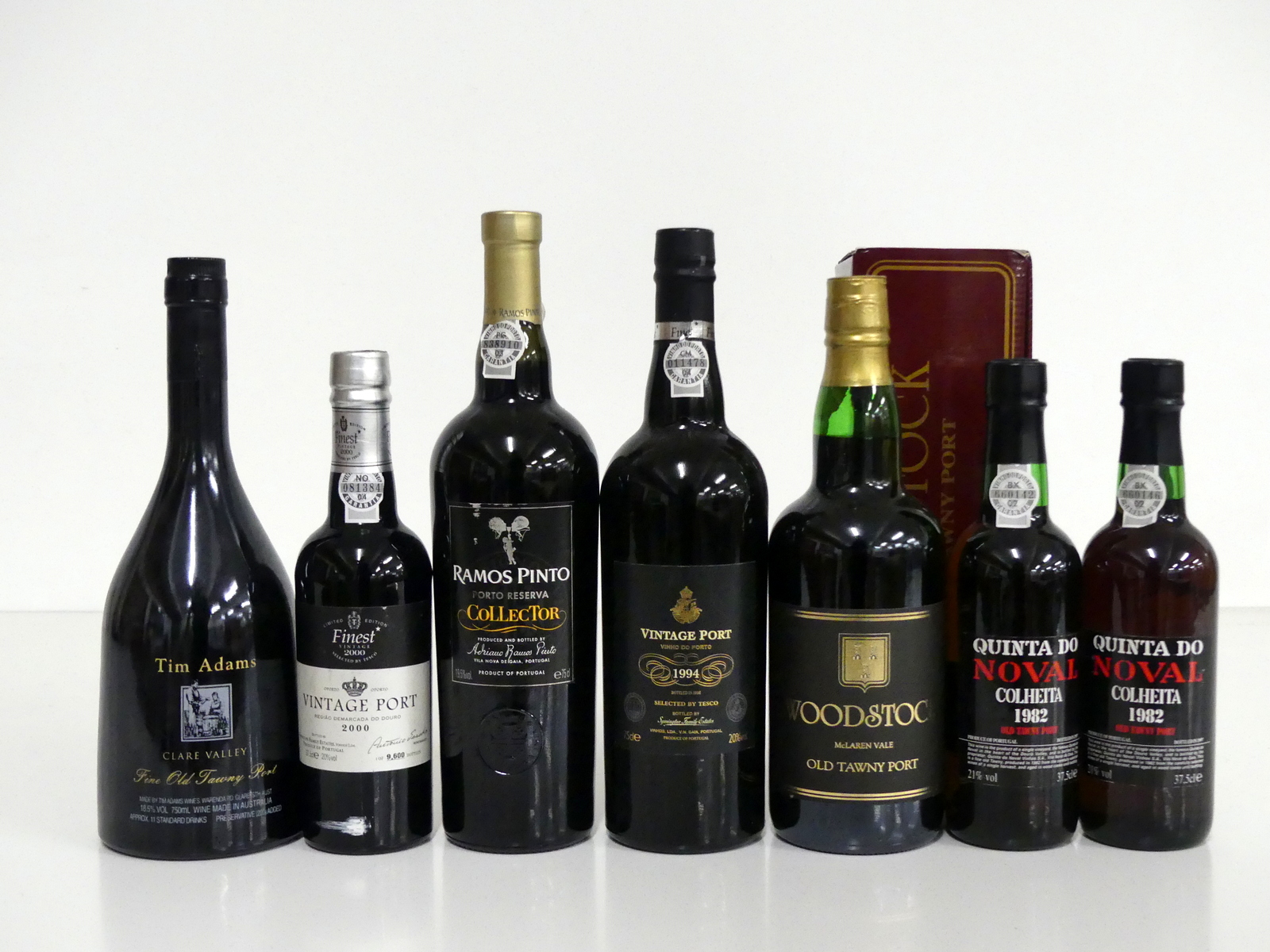 1 bt Tim Adams Fine Old Tawny Port 1 hf bt Tesco 2000 Vintage Port (Symington Family Estates) 1 bt