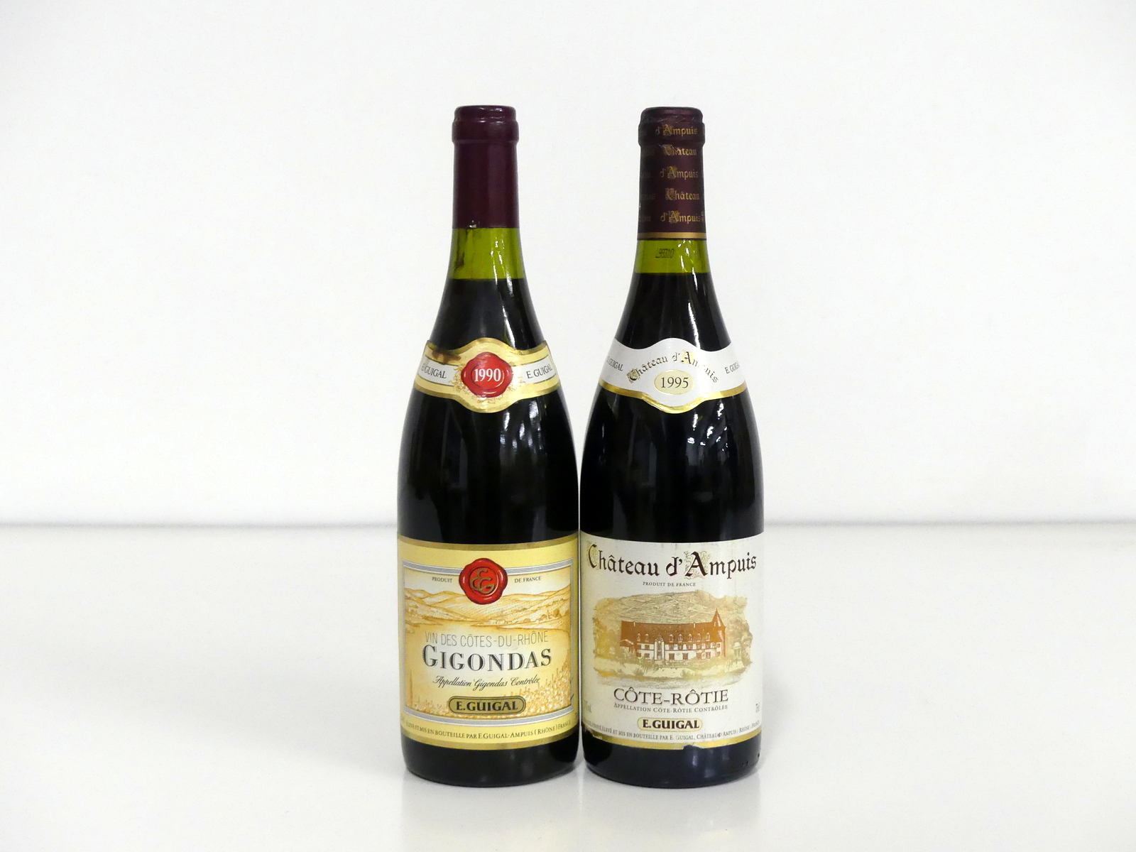 1 bt Gigondas 1990 E Guigal ts, vsl stl 1 bt Côte-Rôtie Ch. D'Ampuis 1995 E Guigal vts Above 2