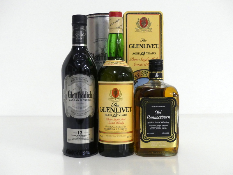 1 70-cl bt Glenfiddich Caoran Reserve 12YO Single Malt Scotch Whisky 40% original tube 1 75-cl bt