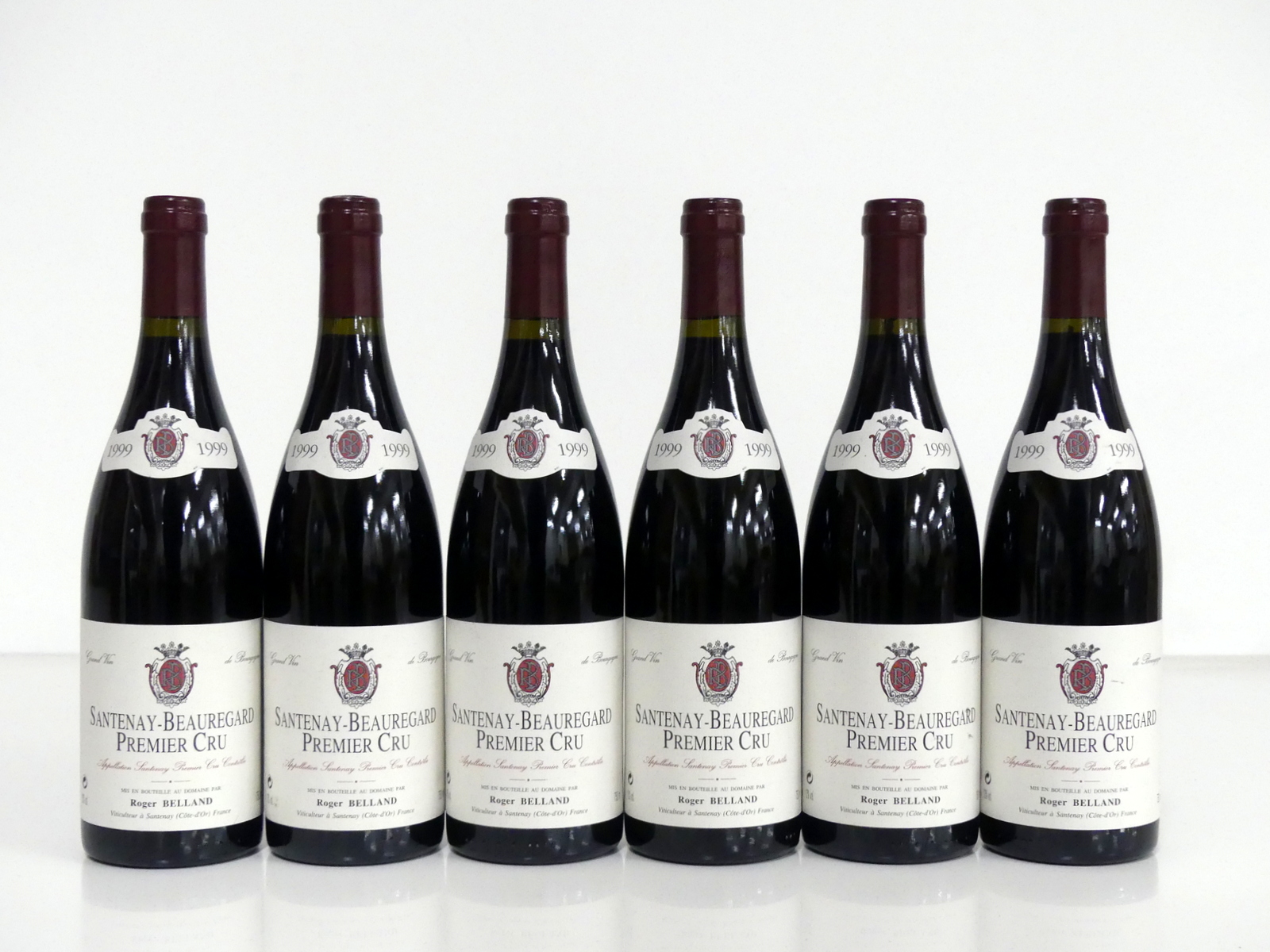 6 bts Santenay-Beauregard 1er Cru 1999 Roger Belland i.n