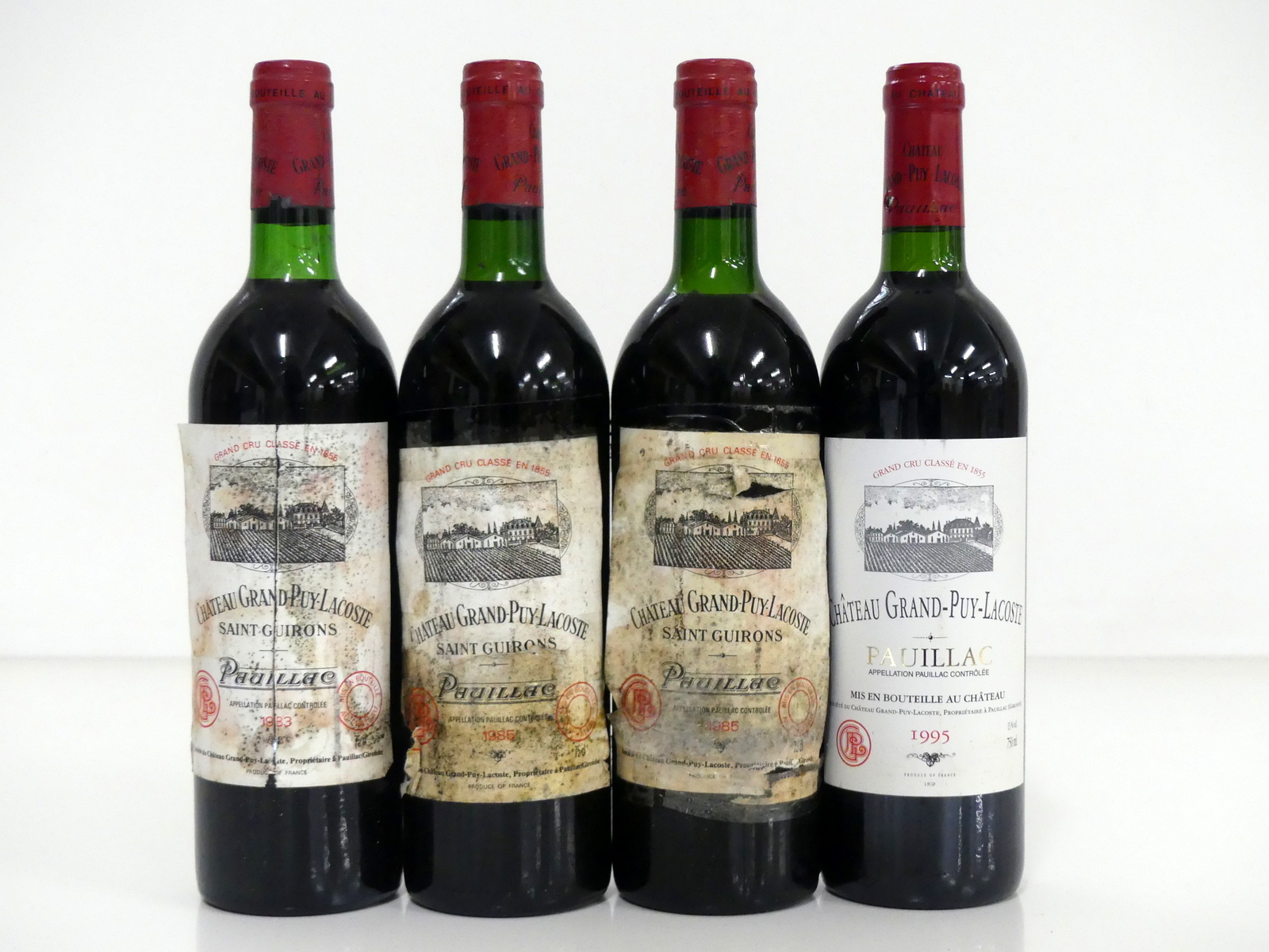 1 bt Ch. Grand-Puy-Lacoste 1983 Pauillac Grand Cru Classé vts, bs, cdl 2 bts Ch. Grand-Puy-Lacoste