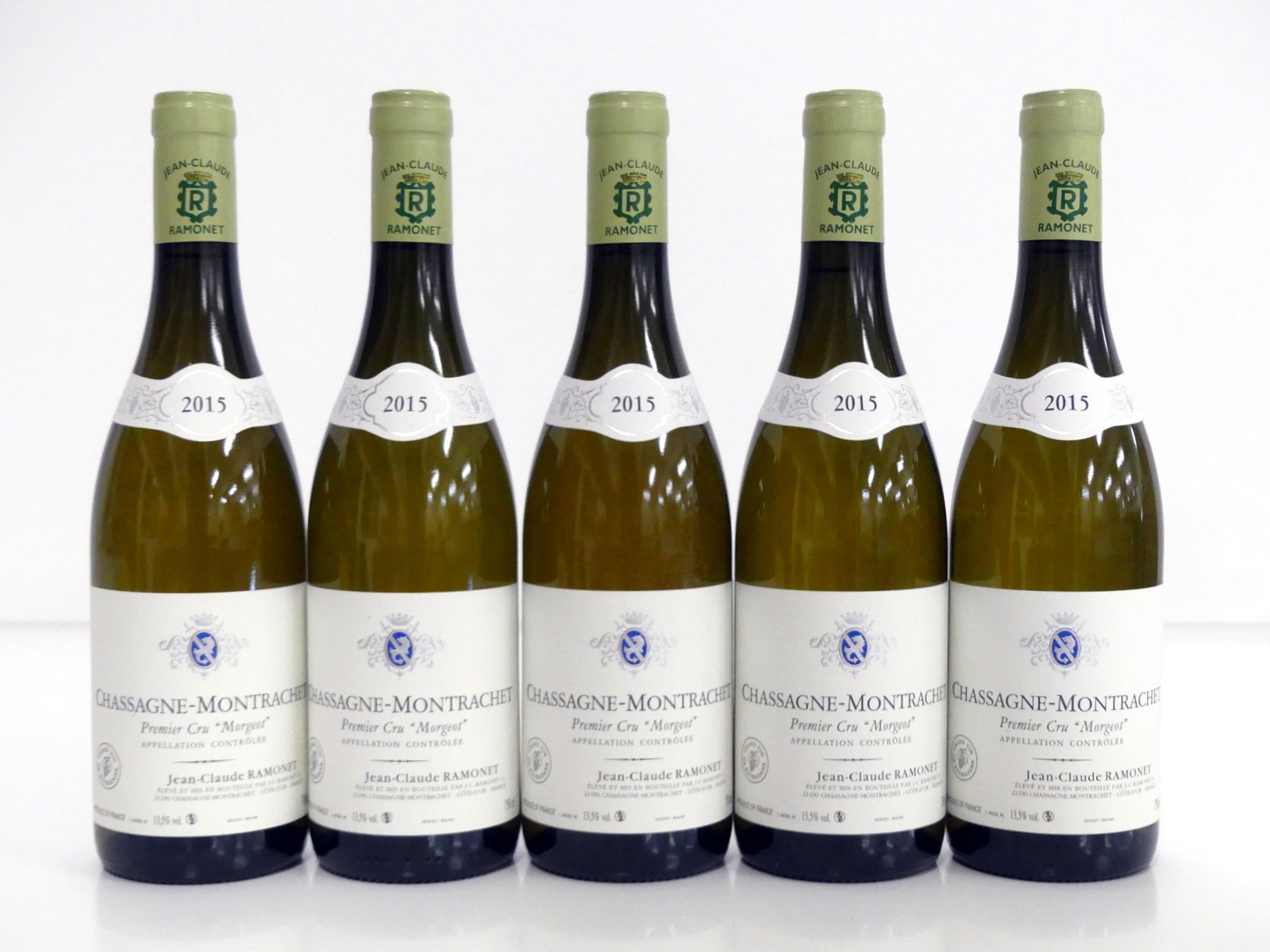 5 bts Chassagne-Montrachet 1er Cru 'Morgeot' 2015 oc Jean-Claude Ramonet