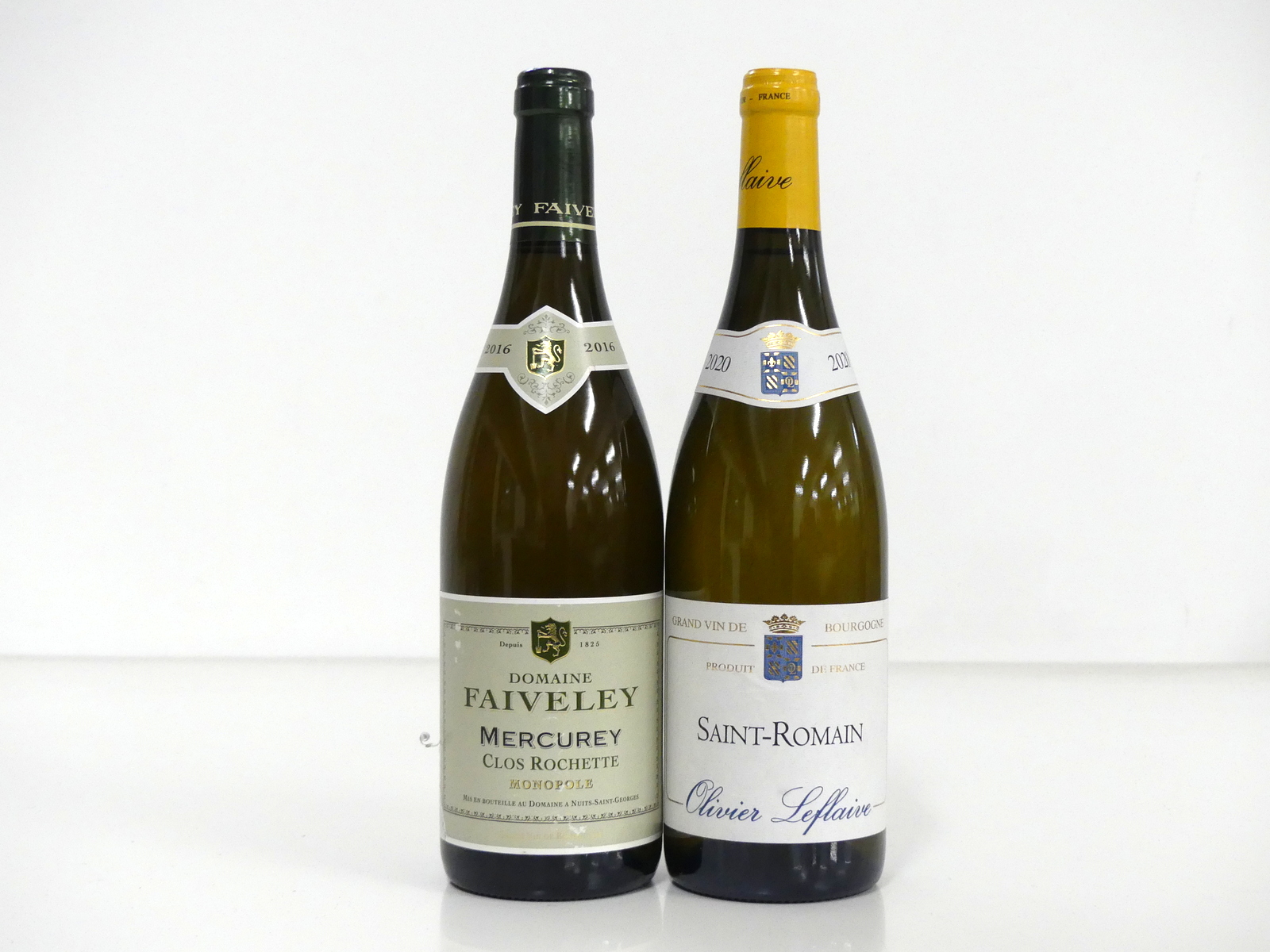 1 bt Mercurey Clos Rochette Monopole 2016 Dom Faiveley 1 bt Saint-Romain 2020 Olivier Leflaive Above