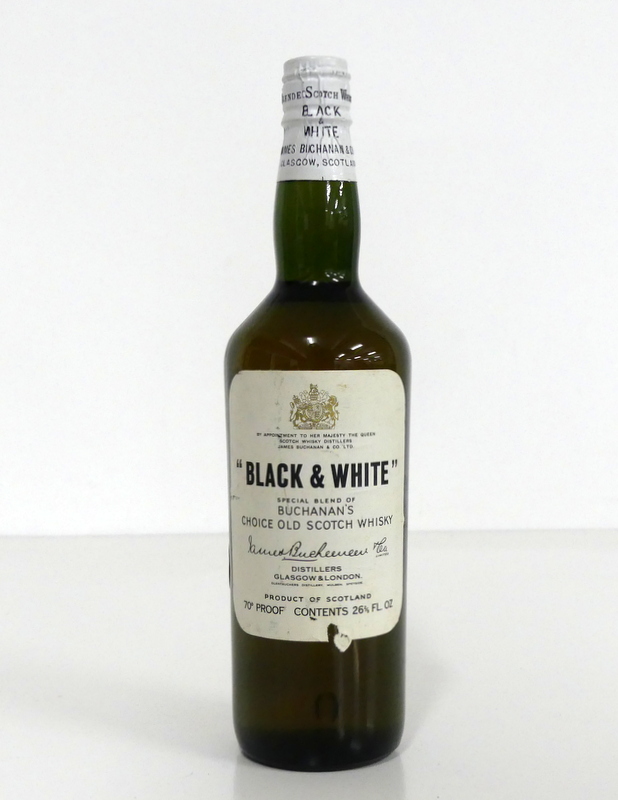 1 26 2/3 fl oz bt 'Black & White' Special Blend of Buchanan's Choice Old Scotch Whisky 70° proof.