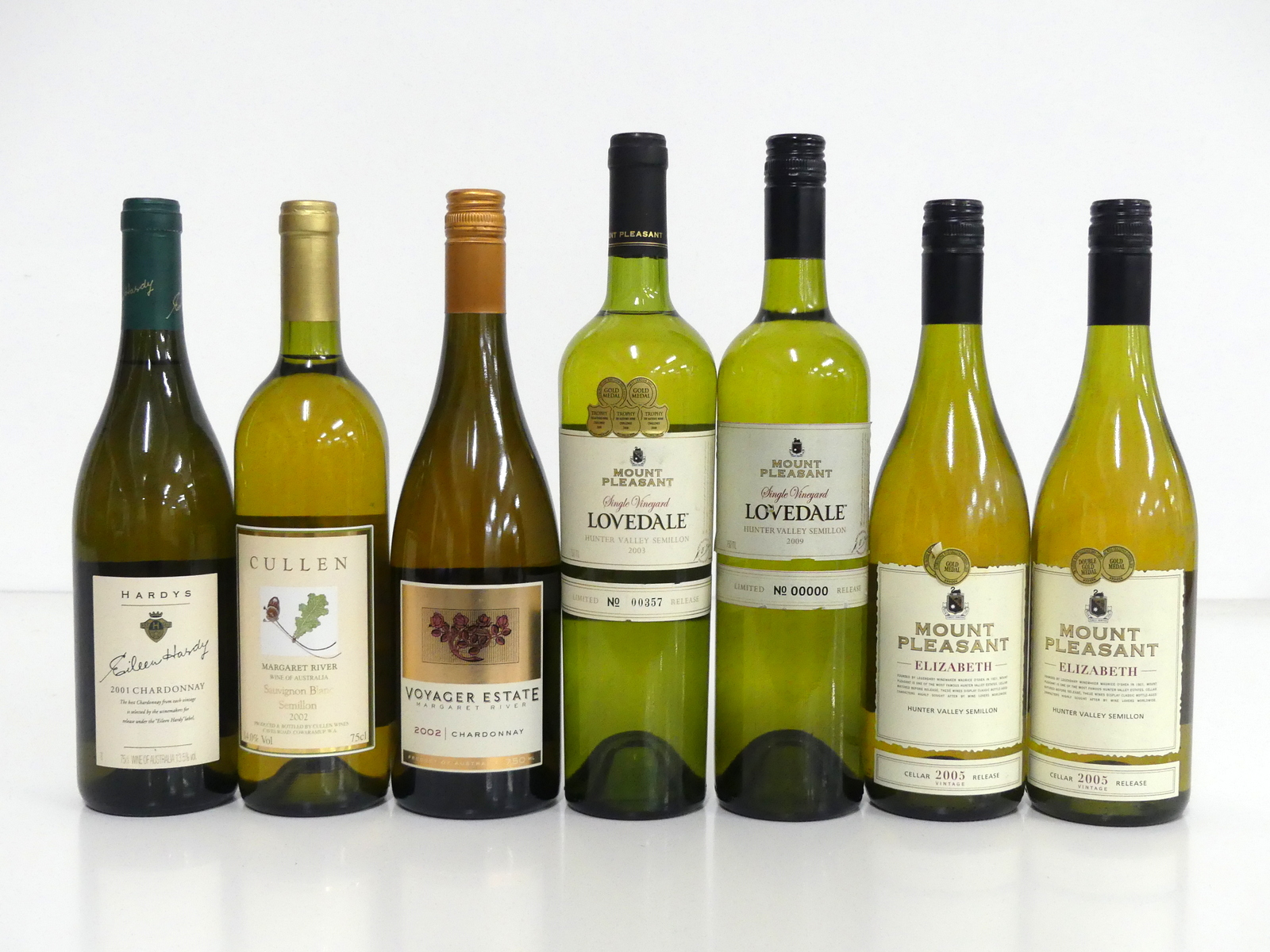 1 bt Hardy's Eileen Hardy Chardonnay 2001 ts 1 bt Cullen Sauvignon Blanc Semillon 2002 Margaret