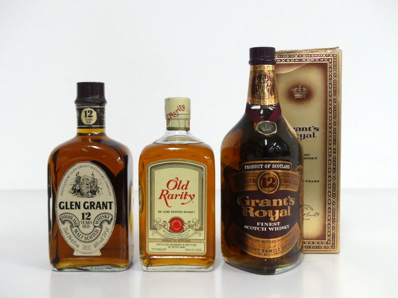 1 26.4 fl oz bt Glen Grant 12YO Highland Malt Scotch Whisky 70° proof 1 26 2/3 fl oz bt Old Rarity